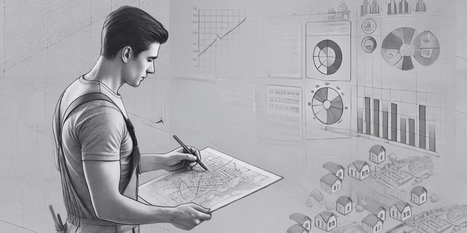Man researching his local market to determine which services he should offer