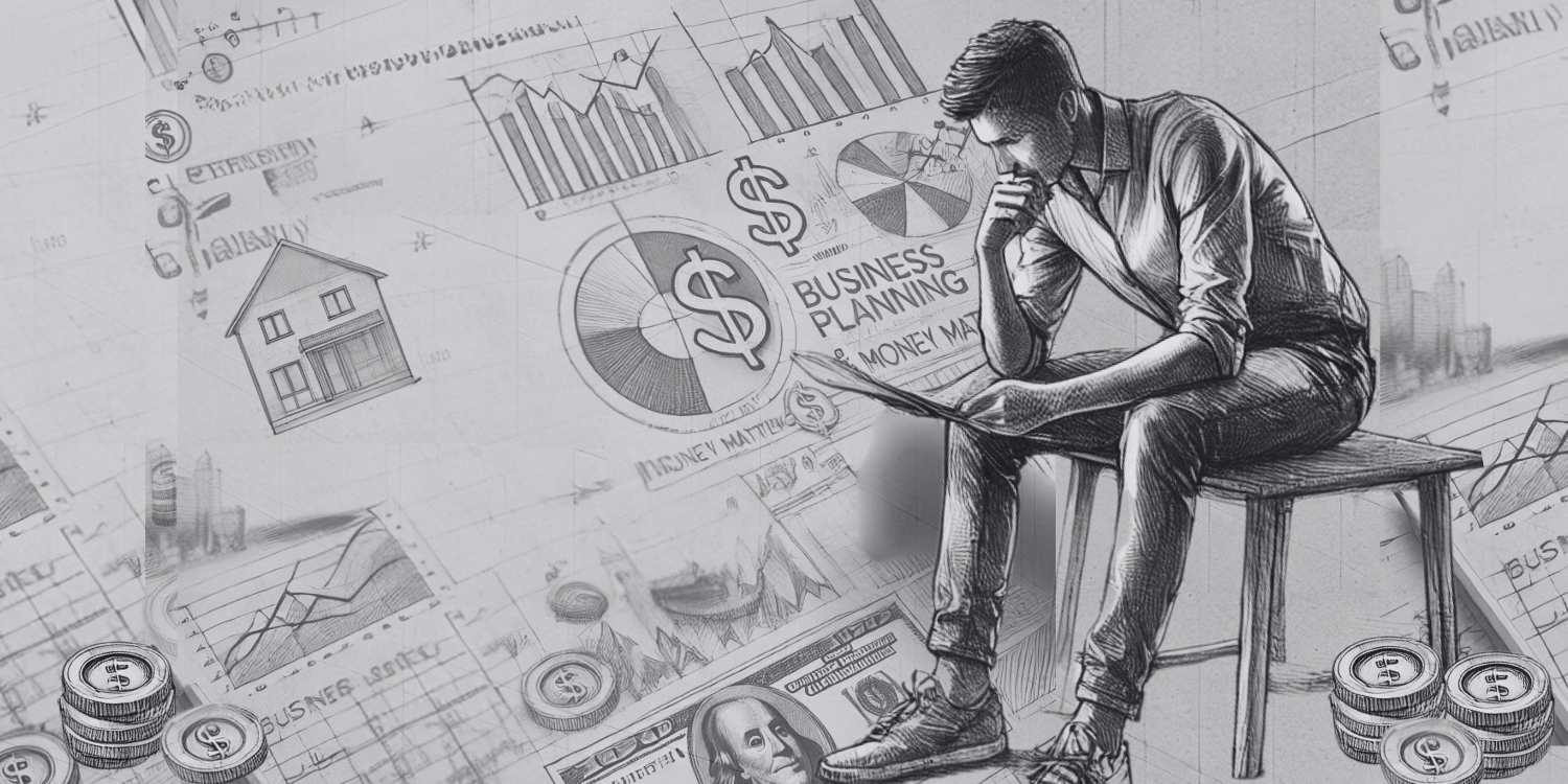 The owner of an exterior home maintenance business thinking about how to set up his finances and business